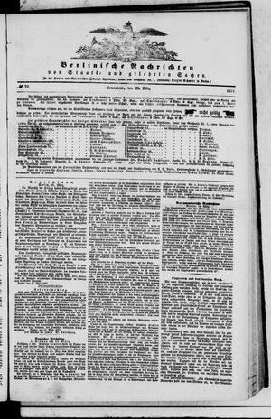 Berlinische Nachrichten von Staats- und gelehrten Sachen vom 25.03.1871