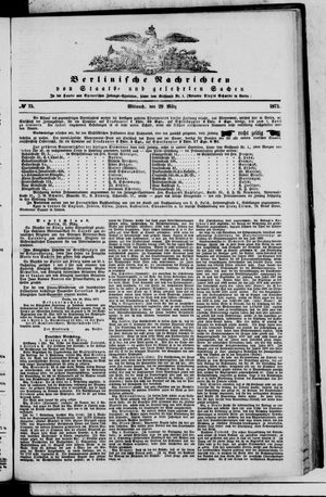 Berlinische Nachrichten von Staats- und gelehrten Sachen vom 29.03.1871