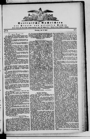 Berlinische Nachrichten von Staats- und gelehrten Sachen vom 02.04.1871
