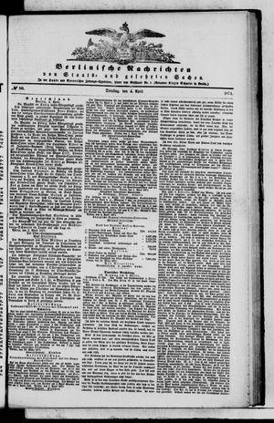 Berlinische Nachrichten von Staats- und gelehrten Sachen on Apr 4, 1871