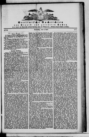 Berlinische Nachrichten von Staats- und gelehrten Sachen vom 06.04.1871