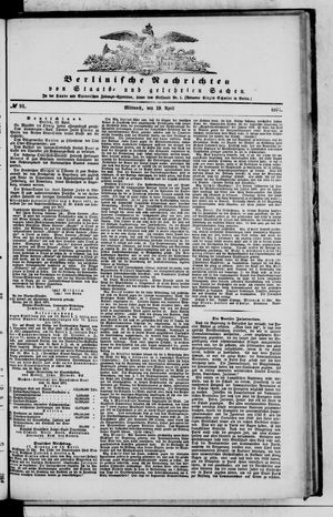 Berlinische Nachrichten von Staats- und gelehrten Sachen vom 19.04.1871