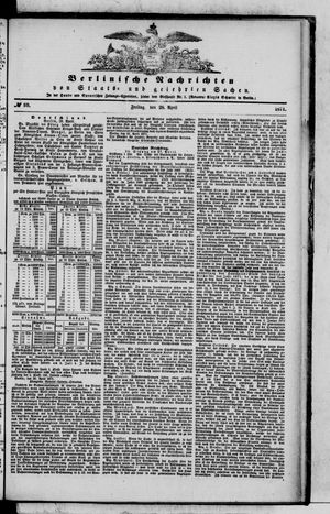 Berlinische Nachrichten von Staats- und gelehrten Sachen vom 28.04.1871