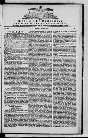 Berlinische Nachrichten von Staats- und gelehrten Sachen vom 30.04.1871