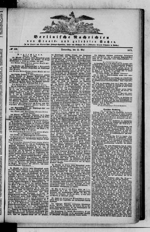 Berlinische Nachrichten von Staats- und gelehrten Sachen vom 11.05.1871