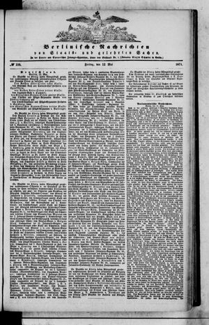 Berlinische Nachrichten von Staats- und gelehrten Sachen vom 12.05.1871