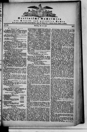 Berlinische Nachrichten von Staats- und gelehrten Sachen vom 11.06.1871