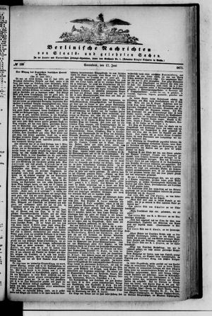 Berlinische Nachrichten von Staats- und gelehrten Sachen vom 17.06.1871