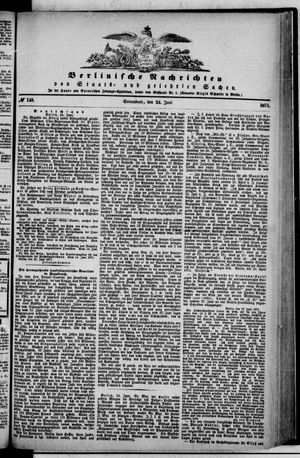Berlinische Nachrichten von Staats- und gelehrten Sachen vom 24.06.1871