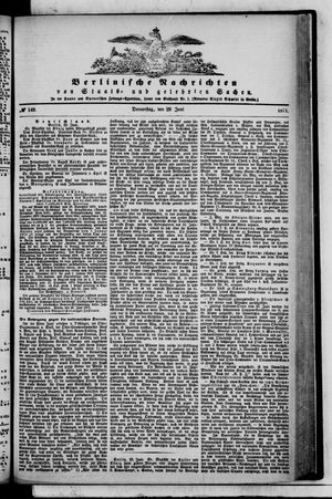 Berlinische Nachrichten von Staats- und gelehrten Sachen vom 29.06.1871