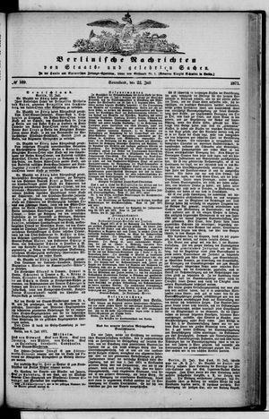 Berlinische Nachrichten von Staats- und gelehrten Sachen vom 22.07.1871