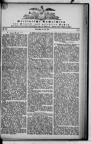 Berlinische Nachrichten von Staats- und gelehrten Sachen vom 27.07.1871