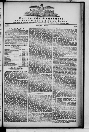 Berlinische Nachrichten von Staats- und gelehrten Sachen vom 04.08.1871