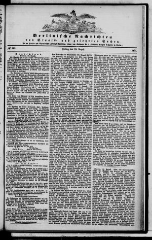 Berlinische Nachrichten von Staats- und gelehrten Sachen vom 18.08.1871