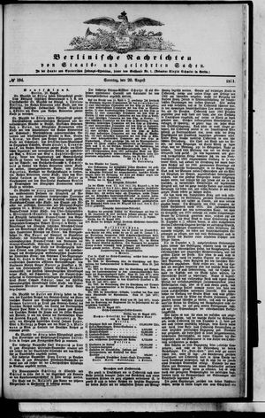 Berlinische Nachrichten von Staats- und gelehrten Sachen vom 20.08.1871
