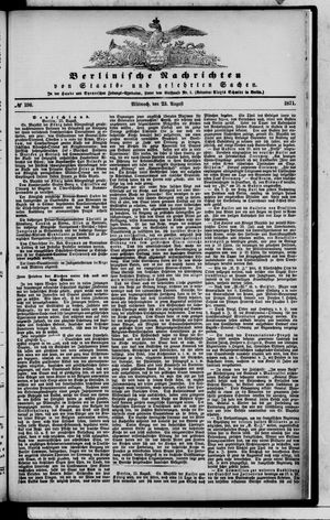 Berlinische Nachrichten von Staats- und gelehrten Sachen vom 23.08.1871