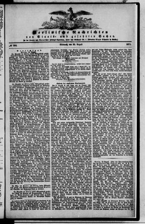 Berlinische Nachrichten von Staats- und gelehrten Sachen vom 30.08.1871