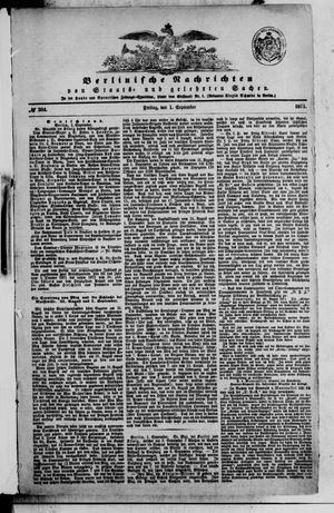 Berlinische Nachrichten von Staats- und gelehrten Sachen vom 01.09.1871