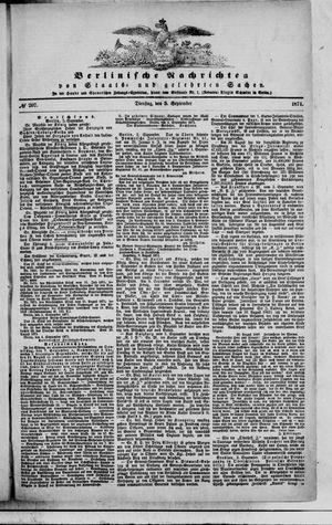 Berlinische Nachrichten von Staats- und gelehrten Sachen vom 05.09.1871
