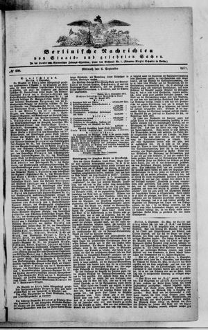 Berlinische Nachrichten von Staats- und gelehrten Sachen vom 06.09.1871