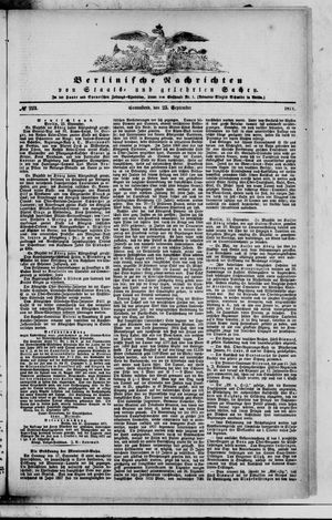 Berlinische Nachrichten von Staats- und gelehrten Sachen vom 23.09.1871