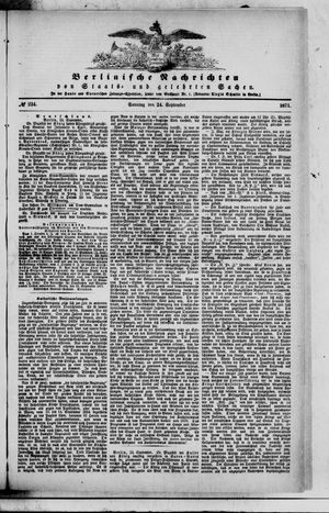 Berlinische Nachrichten von Staats- und gelehrten Sachen vom 24.09.1871