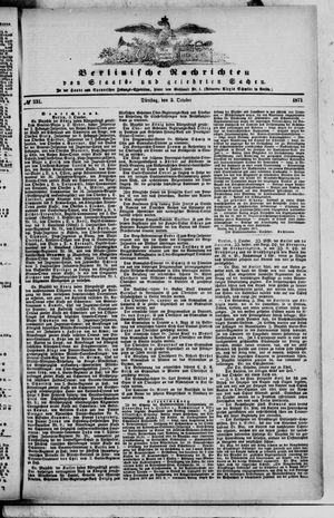 Berlinische Nachrichten von Staats- und gelehrten Sachen vom 03.10.1871