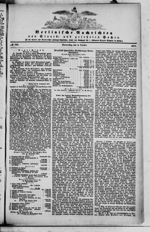 Berlinische Nachrichten von Staats- und gelehrten Sachen vom 05.10.1871