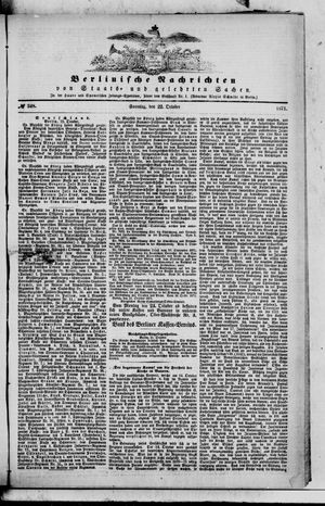 Berlinische Nachrichten von Staats- und gelehrten Sachen vom 22.10.1871