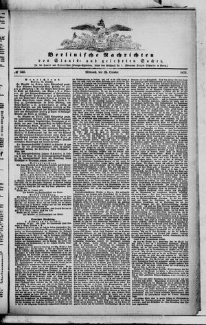 Berlinische Nachrichten von Staats- und gelehrten Sachen vom 25.10.1871