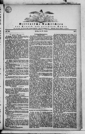 Berlinische Nachrichten von Staats- und gelehrten Sachen vom 27.10.1871