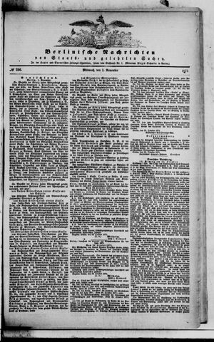 Berlinische Nachrichten von Staats- und gelehrten Sachen on Nov 1, 1871