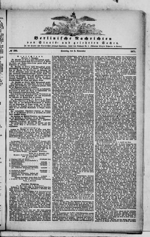 Berlinische Nachrichten von Staats- und gelehrten Sachen vom 05.11.1871