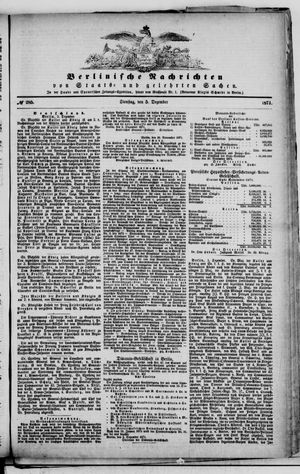 Berlinische Nachrichten von Staats- und gelehrten Sachen vom 05.12.1871