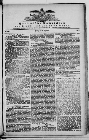 Berlinische Nachrichten von Staats- und gelehrten Sachen vom 08.12.1871