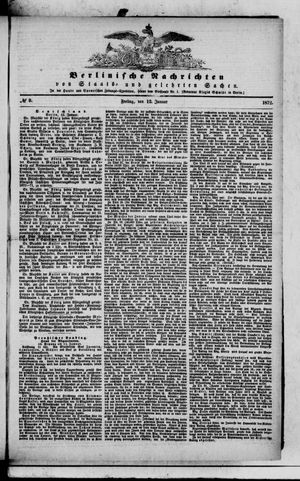 Berlinische Nachrichten von Staats- und gelehrten Sachen on Jan 12, 1872