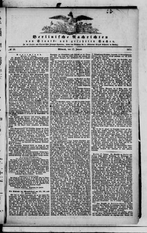 Berlinische Nachrichten von Staats- und gelehrten Sachen vom 17.01.1872