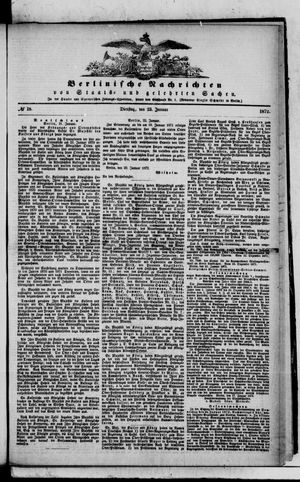 Berlinische Nachrichten von Staats- und gelehrten Sachen on Jan 23, 1872