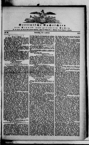 Berlinische Nachrichten von Staats- und gelehrten Sachen on Feb 1, 1872