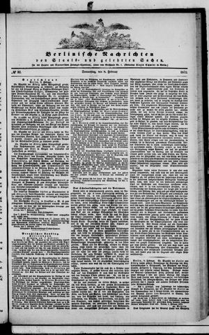 Berlinische Nachrichten von Staats- und gelehrten Sachen vom 08.02.1872
