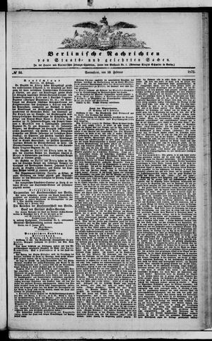 Berlinische Nachrichten von Staats- und gelehrten Sachen vom 10.02.1872