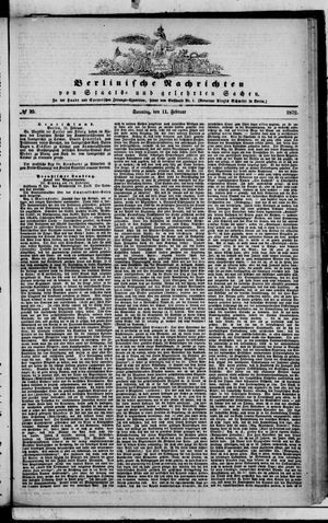 Berlinische Nachrichten von Staats- und gelehrten Sachen vom 11.02.1872