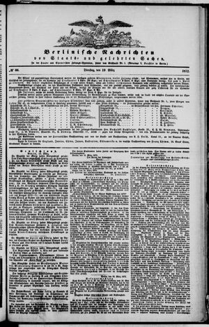 Berlinische Nachrichten von Staats- und gelehrten Sachen vom 19.03.1872