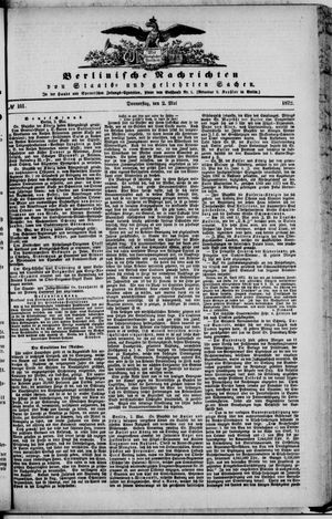 Berlinische Nachrichten von Staats- und gelehrten Sachen on May 2, 1872