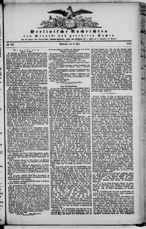 Berlinische Nachrichten von Staats- und gelehrten Sachen vom 08.05.1872