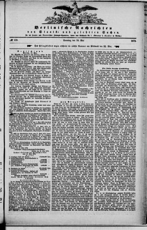Berlinische Nachrichten von Staats- und gelehrten Sachen on May 19, 1872