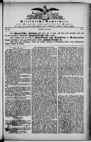 Berlinische Nachrichten von Staats- und gelehrten Sachen vom 02.06.1872