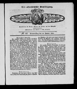 Neue Breslauer Zeitung on Jan 20, 1820