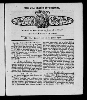Neue Breslauer Zeitung vom 22.01.1820