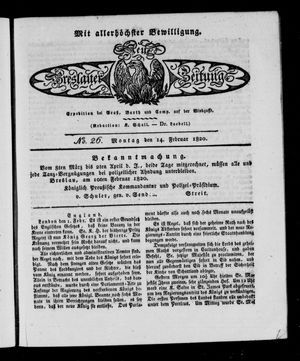 Neue Breslauer Zeitung vom 14.02.1820